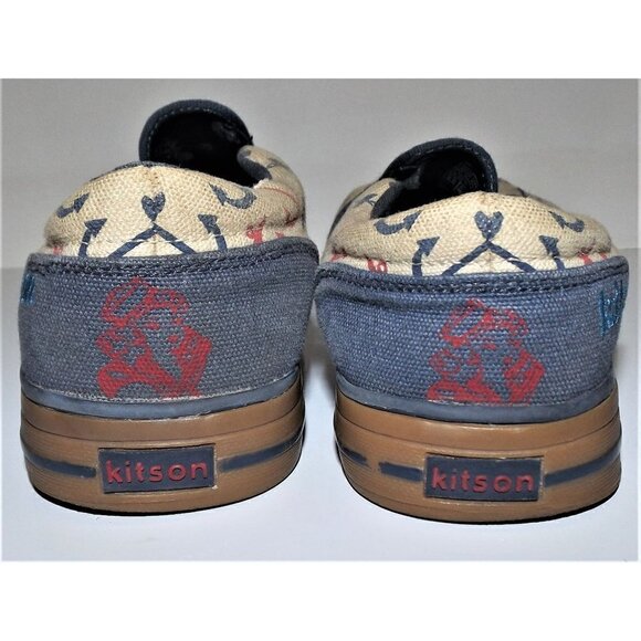 Kitson LA 6.5 US Anchor slip-on sneakers beige, navy, red - Picture 5 of 7
